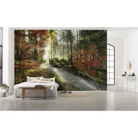 Fotobehang Feuerzungen - Meerkleurig - 2,80m X 450cm