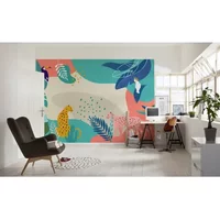 Fotobehang Jungle Rendezvous - Meerkleurig - 2,50m X 350cm