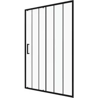 Aurlane - Douche Schuifdeur Factory 120 X 200cm - Zwart Profiel - 6 Mm Helder Glas