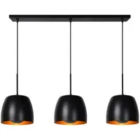 Lucide Hanglamp Nolan Zwart 3xe27