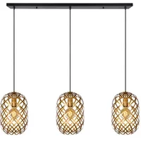 Lucide Hanglamp Wolfram Mat Goud/messing 3xe27