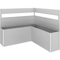 Biohort Schutting Voor Plantenbak Belvedere L-vorm Met Acrylglas Gr. L200 Zilver Metallic 2st
