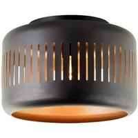 Brilliant Plafondlamp Tyas Zwart Goud ⌀38cm E27