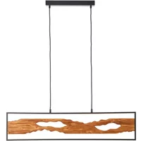 Brilliant Hanglamp Chaumont Zwart Hout 20w