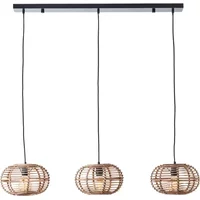 Brilliant Hanglamp Woodball Rotan 3xe27
