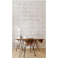 Fotobehang Papillons - Wit - 2,50m X 200cm