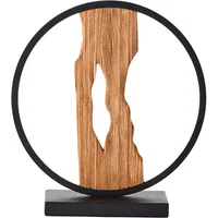 Brilliant Tafellamp Chaumont Zwart Hout 8w