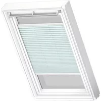 Velux Manueel Lichtdoorlatend Plisségordijn White Line Fhl Ck02 1285swl Zachtblauw