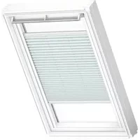 Velux Manueel Lichtdoorlatend Plisségordijn White Line Fhl Mk04 1285swl Zachtblauw