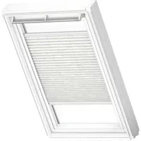 Velux Manueel Lichtdoorlatend Plisségordijn White Line Fhl S06 1256swl Klassiek Wit Bloemenprint