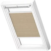 Velux Manueel Lichtdoorlatend Plisségordijn White Line Fhl Uk10 1277swl Donkerzand