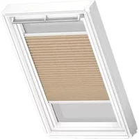 Velux Manueel Lichtdoorlatend Plisségordijn White Line Fhl Pk06 1277swl Donkerzand