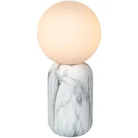 Lucide Tafellamp Marbol - Wit - 15cm - E27