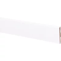 Cando Muurplint Hoge Plint Blok- Mdf - Wit - 240cm - 12x80mm
