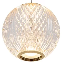 Lucide Hanglamp Cintra - Messing - Kristaleffect - 25cm - 3x4,7w