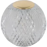 Lucide Draadloze Tafellamp Cintra Messing Kristaleffect Ø11cm 2w