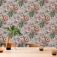 Vliesbehang Elegant Flower - Lila - 10,05 M X 52 Cm