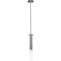 Brilliant Hanglamp Glasini Zwart Rookglas E14