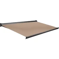 Domasol Knikarmscherm F10 - Antraciet - Doek D282 - Handmatig - Uv-bestendig - 350x250cm