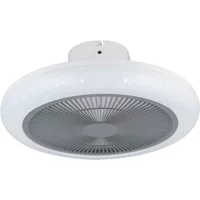 Eglo Plafondventilator Kostrena Met Cct Led - Grijs - 45,5cm - 8,5w - Met Afstandsbediening