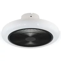 Eglo Plafondventilator Kostrena Met Cct Led - Zwart En Wit - 45,5cm - Met Afstandsbediening