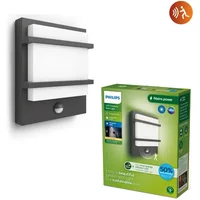 Philips Wandlamp Petronia Antraciet 3,8w Met Sensor