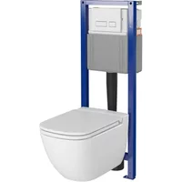 Aquavive Iris Inbouwtoilet Set Met Randloze Toiletpot - Wit