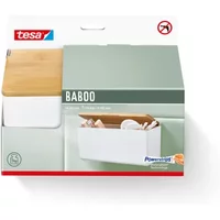 Tesa Badkameropberger Powerstrips - Opbergbox - Met Deksel - Wit - 24,6x16,5x10,6cm