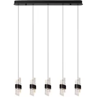 Lucide Hanglamp Kligande Zwart Kristaleffect 5x7,8w