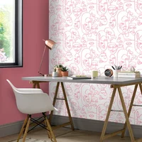 Vliesbehang Friends & Coffee 16618 - Wit - Roze - 10,05 M X 53 Cm