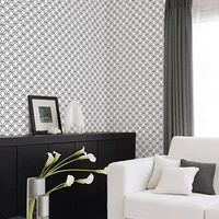 Vliesbehang Secret Garden G78525 - Zwart - Wit - 10,00 M X 53 Cm
