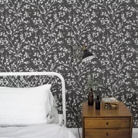 Vliesbehang Secret Garden G78531 - Zwart - Lichtgrijs - 10,00m X 53cm