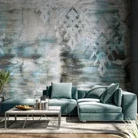 Fotobehang Smart Art Gallery 46907 - Blauw - Taupe - Vergrijsd Bruin - Grijs - 2,70m X 53cm