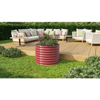 Vitavia Plantenbak Vita Rund 630 - Robijn - Metaal - 82,1x82,1x63cm