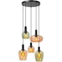 Lucide Hanglamp Ilona Zwart 5xe27