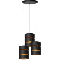 Lucide Hanglamp Rosas - Zwart - Messing - 43cm - 3xe27