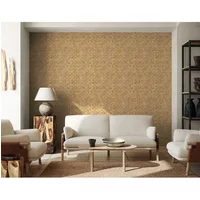 Vliesbehang Vlechtwerk - Naturel - Okergeel - Goudgeel - 10,05m X 53cm