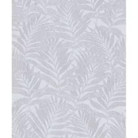Vliesbehang Bladeren - Lichtgrijs - Rosé Metallic - 10,05m X 53cm