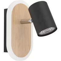 Eglo Wandlamp Rimbocchi - Zwart, Houteffect - Warm Wit - 7w