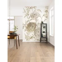 Komar Fotobehang Vintage Chrysantheum - Beige - 2,50m X 400cm