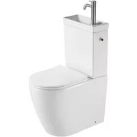 Aquavive Duoblok Toilet Senio Met Randloze Toiletpot -595x370x860 Mm - Wit
