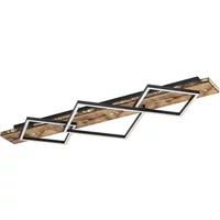 Eglo Plafondlamp Boyal - Zwart - Hout - Warm Wit - 42w