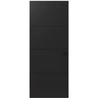 Cando Binnendeur Groove Original Aa01 - Grafietzwart - Gelakt - Stomp - Rechts - 68x231,5cm
