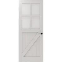 Cando Binnendeur Panel Barn 2d03 - Wit - Gegrond - Opdek - Links - 78x211,5cm