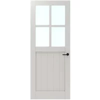 Cando Binnendeur Panel Barn 2d01 - Wit - Gegrond - Opdek - Rechts - 93x231,5cm