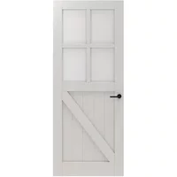 Cando Binnendeur Panel Barn 2d02 - Wit - Gegrond - Opdek - Links - 68x201,5cm