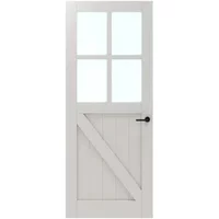 Cando Binnendeur Panel Barn 2c02 - Wit - Gegrond - Opdek - Links - 83x211,5cm