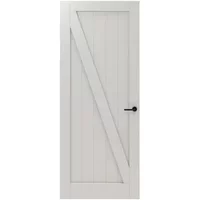 Cando Binnendeur Panel Barn 2a03 - Wit - Gegrond - Opdek - Links - 93x211,5cm