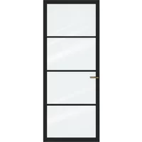 Cando Binnendeur Elegant Original 1c03 - Grafietzwart - Gegrond - Opdek - Links - 83x231,5cm
