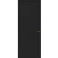 Cando Binnendeur Elegant Original 1a01 - Grafietzwart - Gegrond - Opdek - Rechts - 73x211,5cm